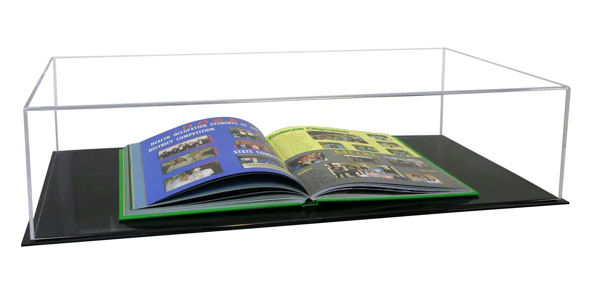 Versatile Acrylic Display Cases with Double Sheet Base with Clear Case