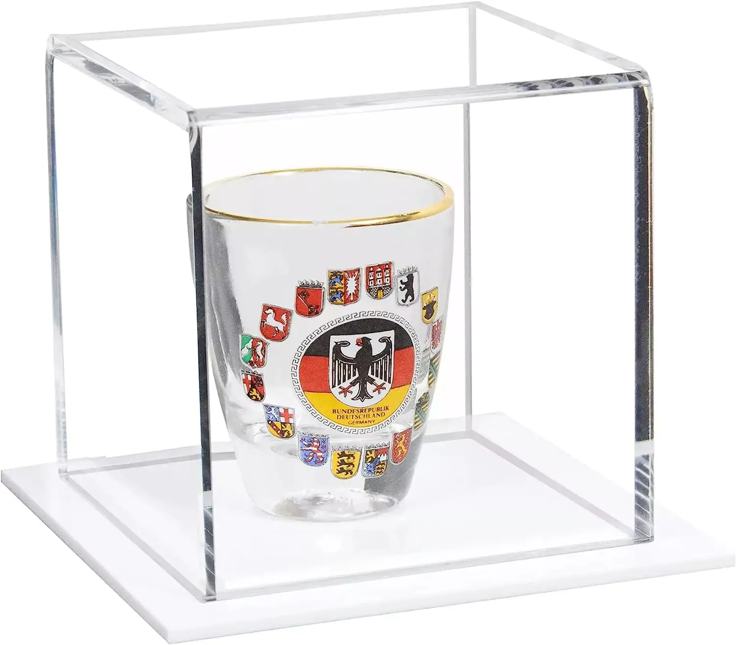 Versatile Acrylic Display Cases with Double Sheet Base with Clear Case