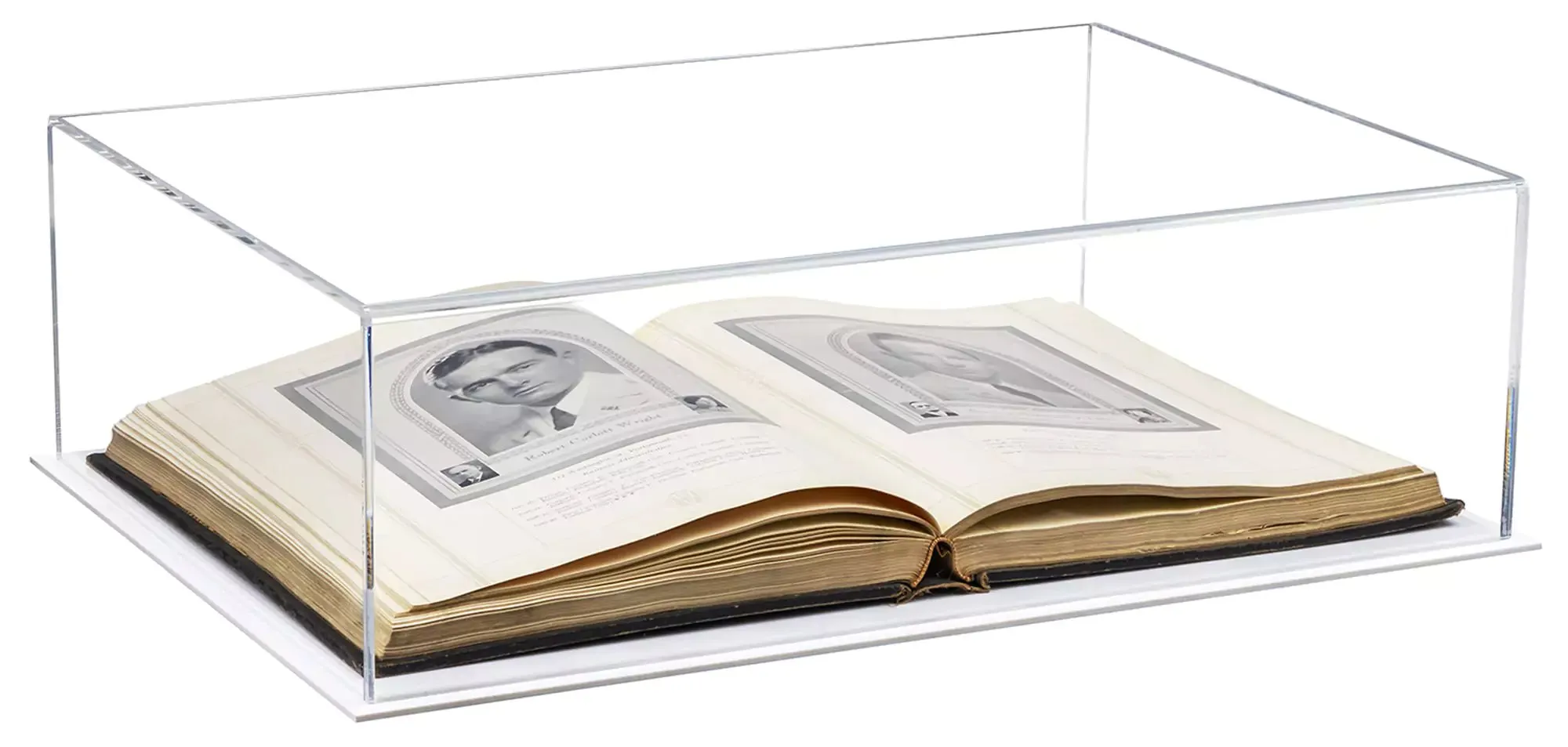 Versatile Acrylic Display Cases with Double Sheet Base with Clear Case