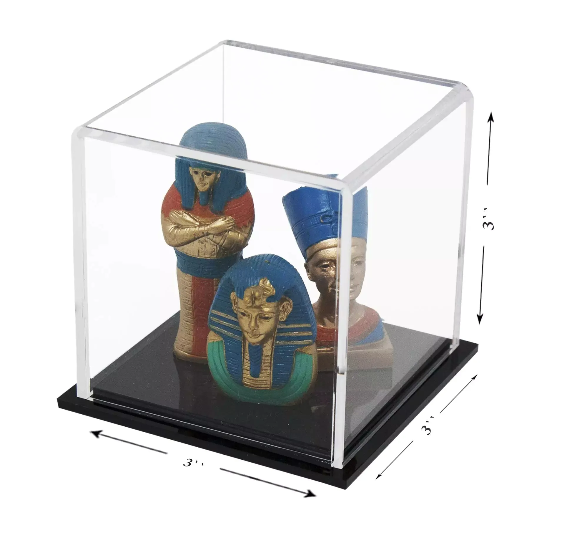 Versatile Acrylic Display Cases with Double Sheet Base with Clear Case