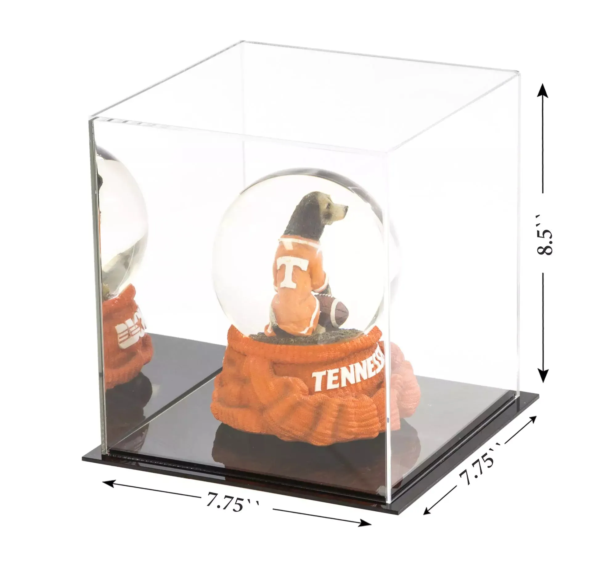 Versatile Acrylic Display Cases with Double Sheet Base with Clear Case