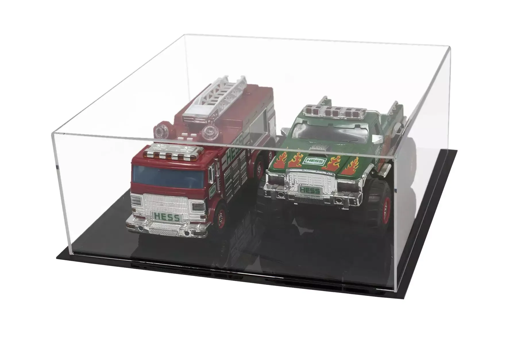 Versatile Acrylic Display Cases with Double Sheet Base with Clear Case