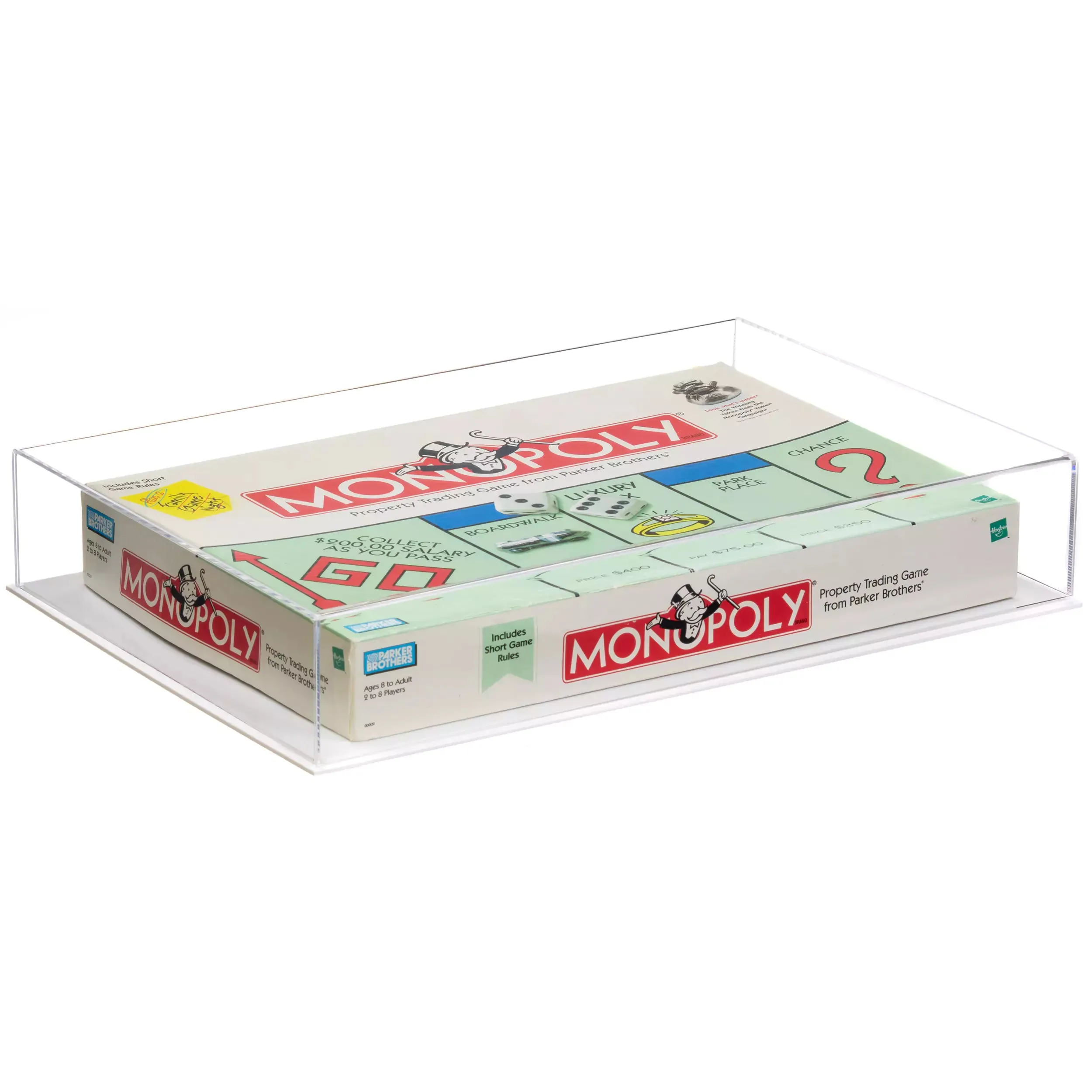 Versatile Acrylic Display Cases with Double Sheet Base with Clear Case