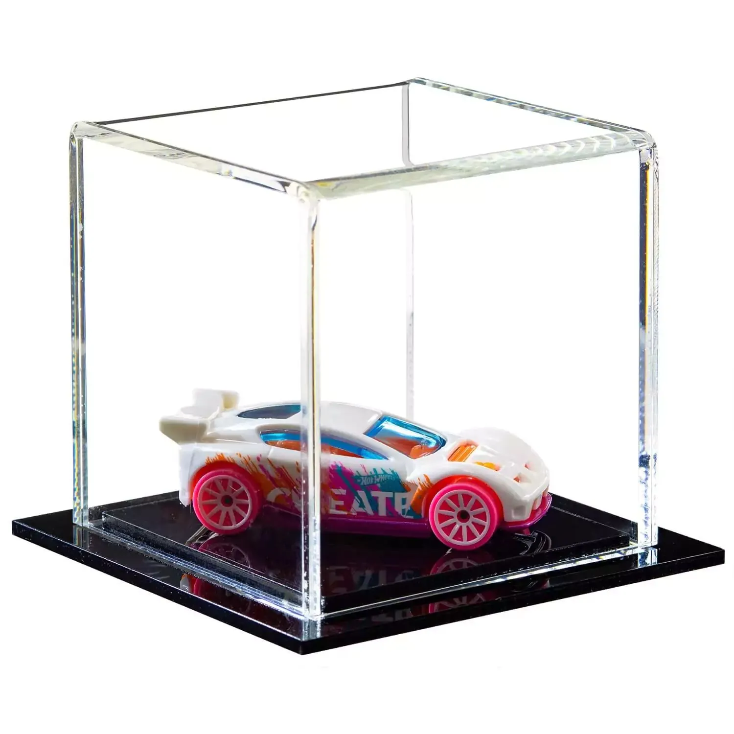 Versatile Acrylic Display Cases with Double Sheet Base with Clear Case