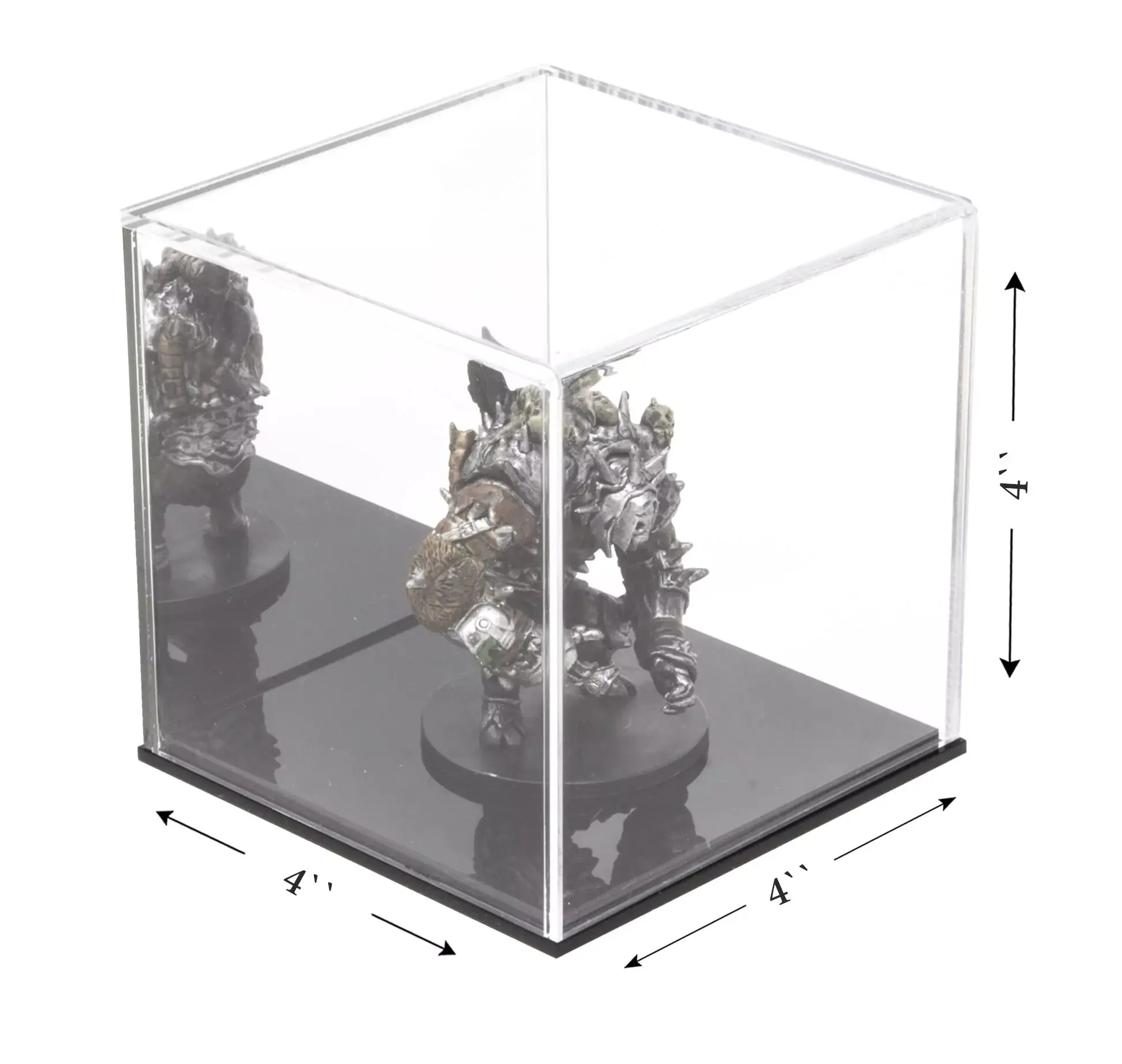 Versatile Acrylic Display Cases with Double Sheet Base with Clear Case