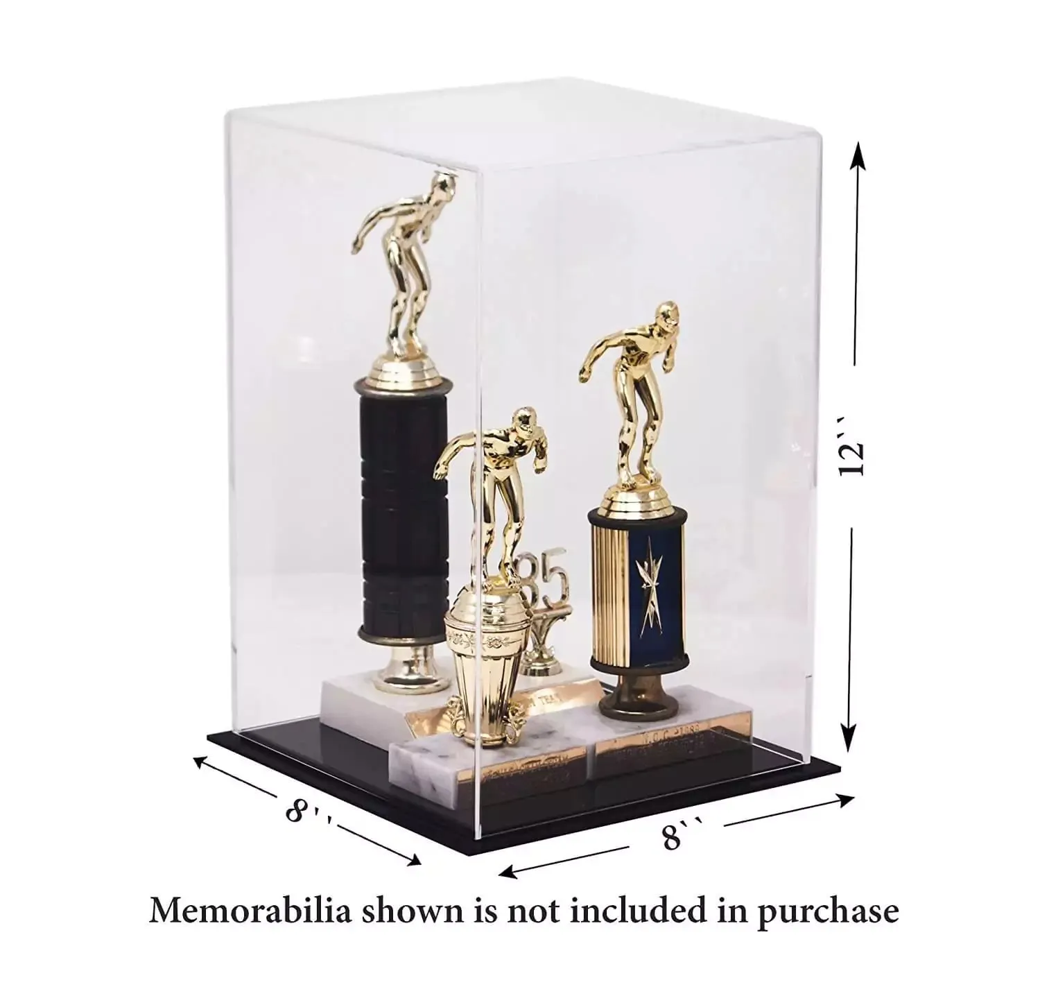 Versatile Acrylic Display Cases with Double Sheet Base with Clear Case