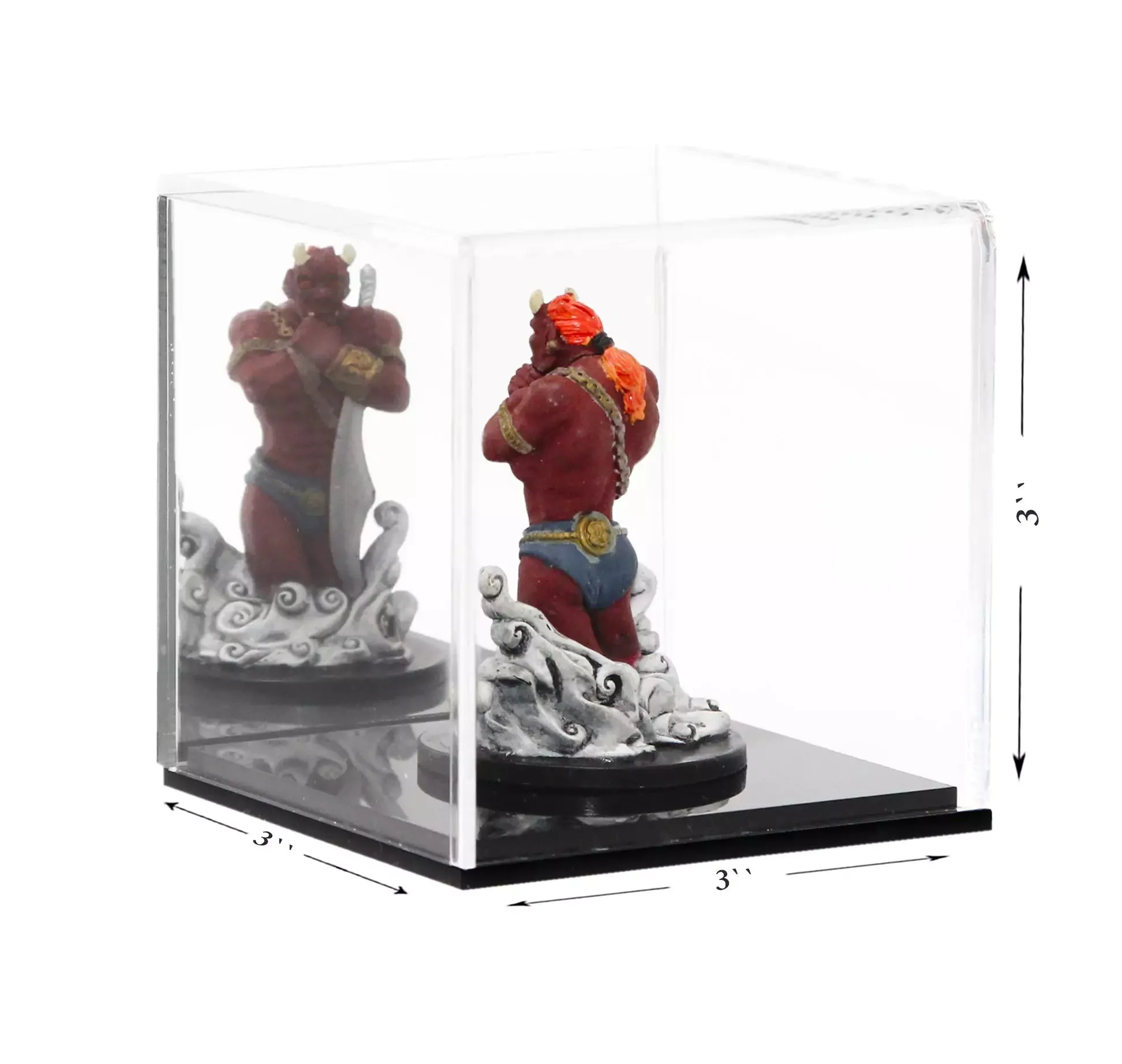 Versatile Acrylic Display Cases with Double Sheet Base with Clear Case