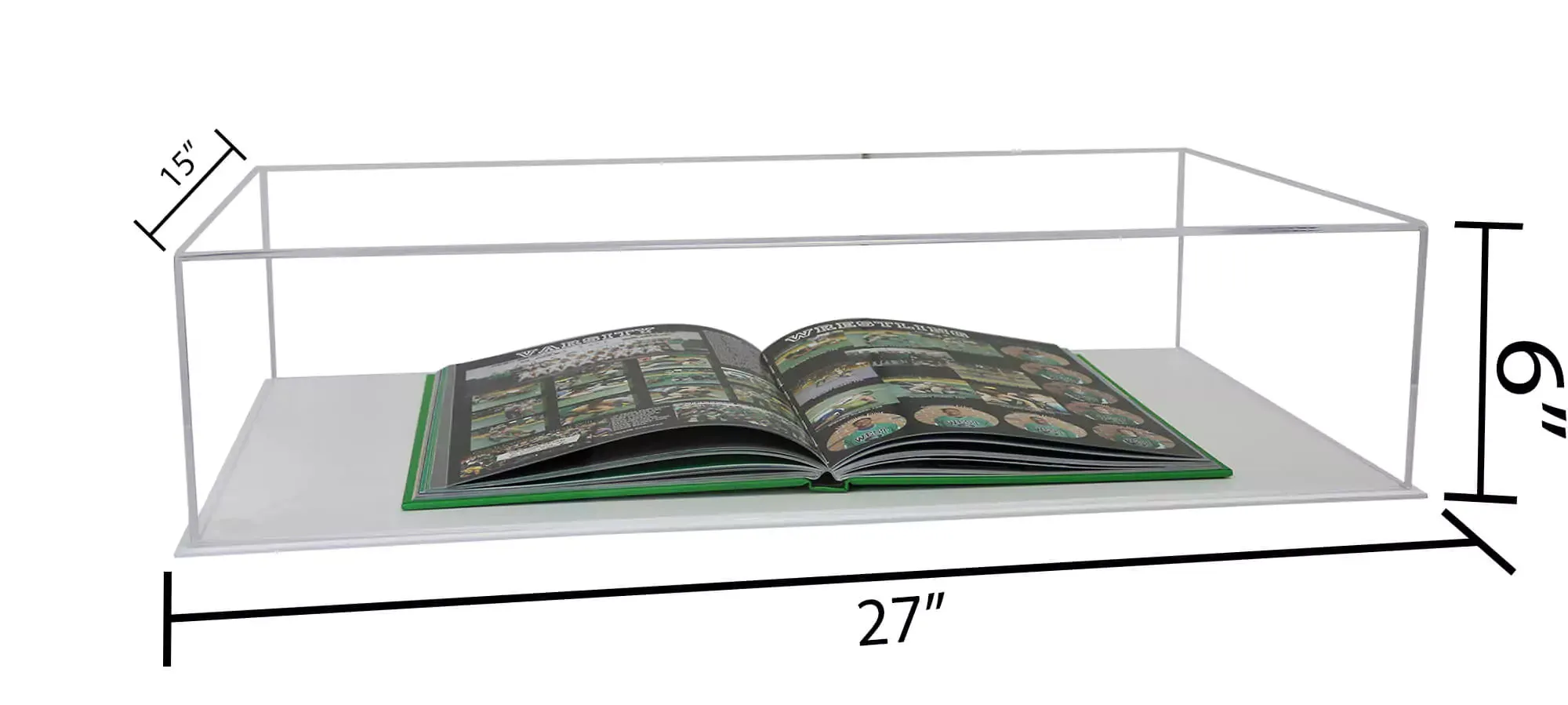 Versatile Acrylic Display Cases with Double Sheet Base with Clear Case