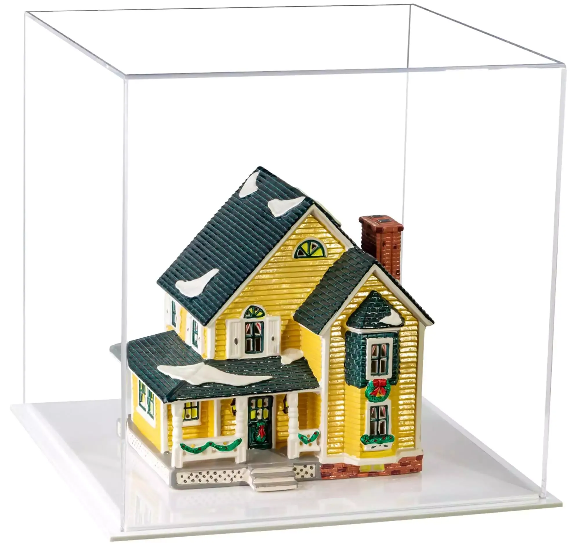 Versatile Acrylic Display Cases with Double Sheet Base with Clear Case