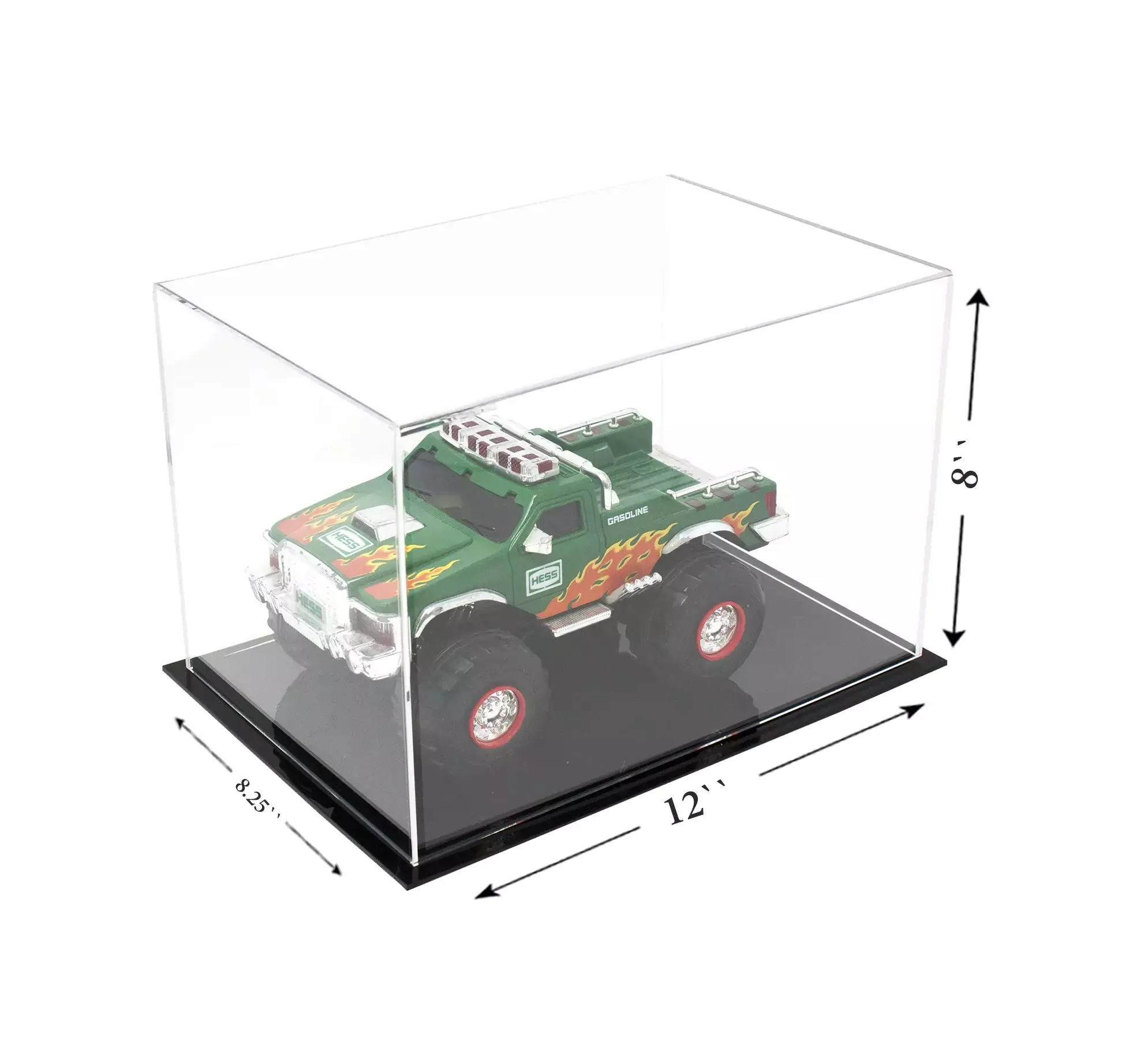 Versatile Acrylic Display Cases with Double Sheet Base with Clear Case