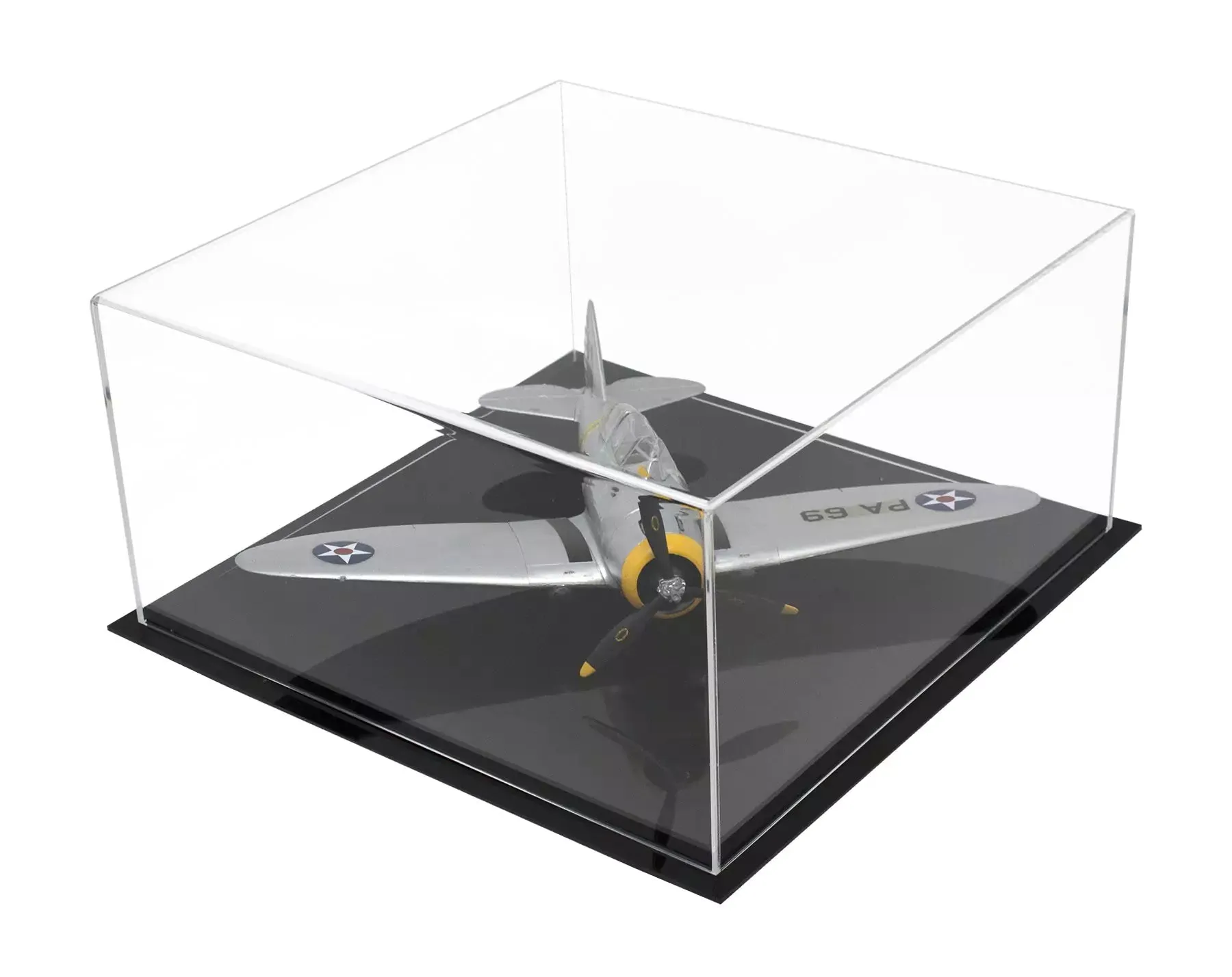 Versatile Acrylic Display Cases with Double Sheet Base with Clear Case