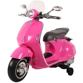 Vespa Licensed 12V Kids Ride On Motorbike - Pink