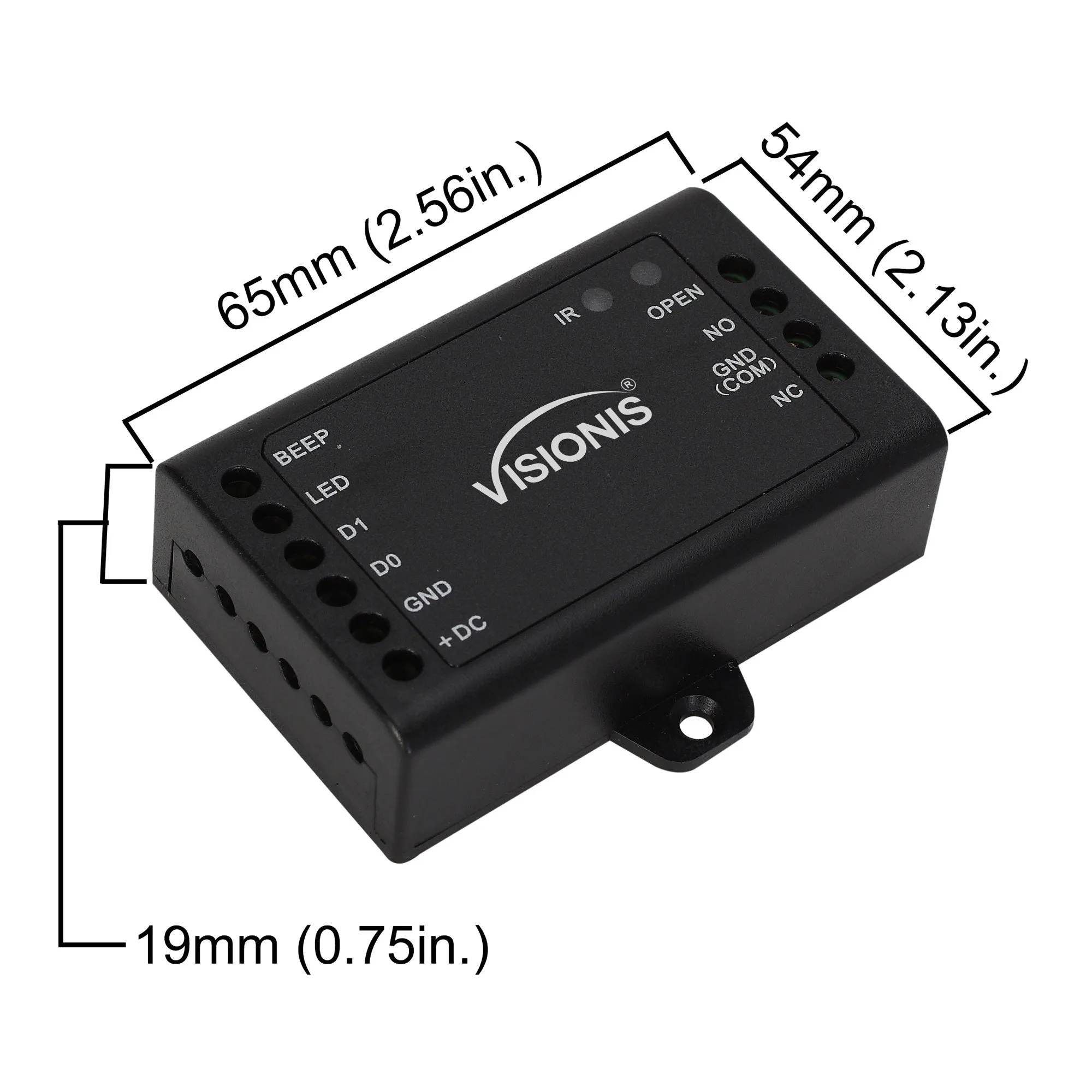 Visionis VIS-3004 - Access Control Indoor   Outdoor Rated IP68 Metal Anti Vandal Keypad   Reader Standalone with Mini Controller   Wiegand 26, Wide Design No Software EM Cards 1000 Users