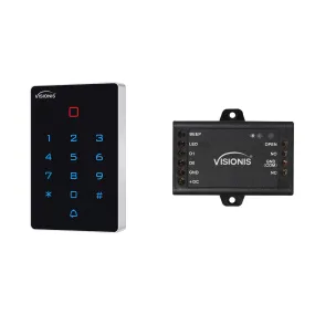 Visionis VIS-3025 - Access Control Indoor Outdoor Weatherproof WIFI   Digital Touch Keypad   Reader Standalone with Mini Controller   Wiegand 26   125 kHz EM Cards With Doorbell