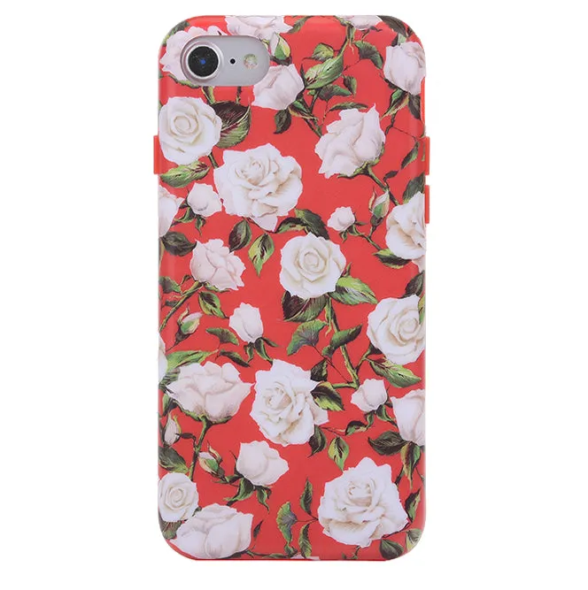 White Roses Floral iPhone Case