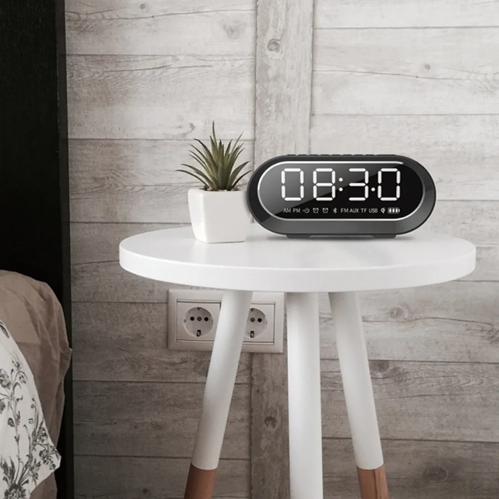 Wireless Charging Bluetooth Speaker Smart Alarm Clock Creative Private Model Cross-Border Multi-Function Audio Fabric