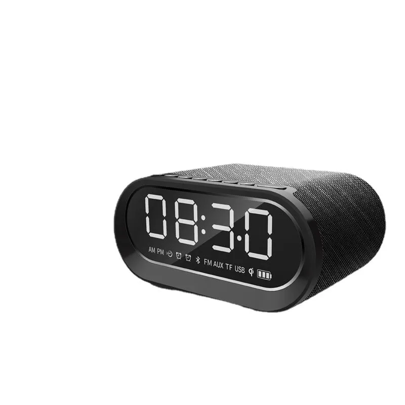 Wireless Charging Bluetooth Speaker Smart Alarm Clock Creative Private Model Cross-Border Multi-Function Audio Fabric