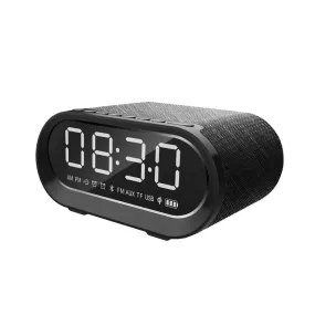 Wireless Charging Bluetooth Speaker Smart Alarm Clock Creative Private Model Cross-Border Multi-Function Audio Fabric