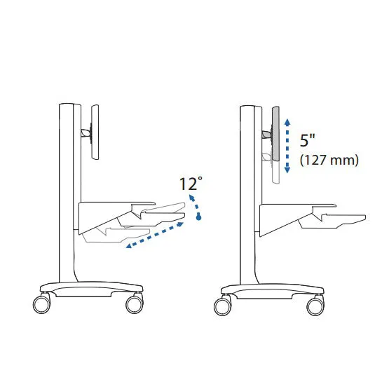 WorkFit-C, Single LD Sit-Stand Workstation