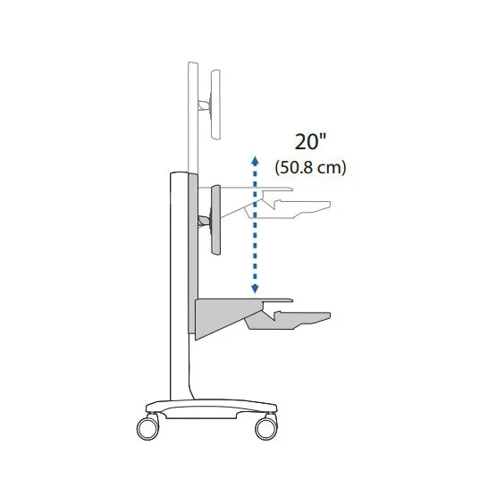 WorkFit-C, Single LD Sit-Stand Workstation