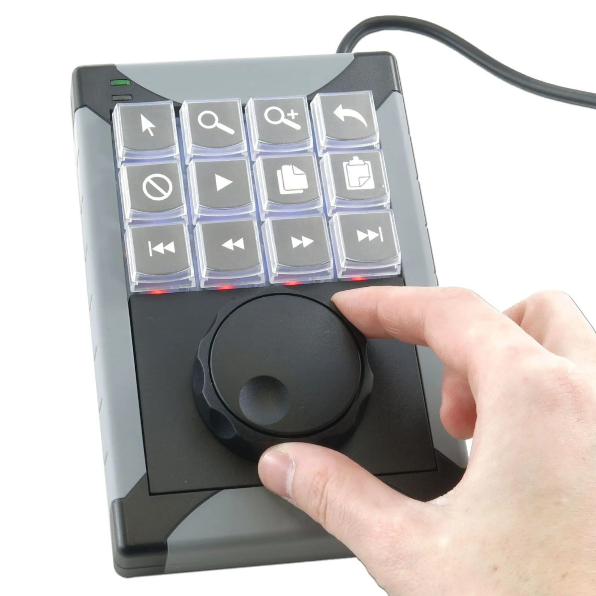 X-keys XK-12 Plus Jog and Shuttle Fully Programmable Keypad