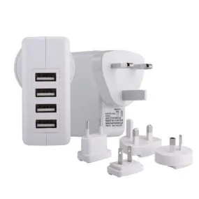 Xtreme 4 USB Port Charger with World Travel Adaptor