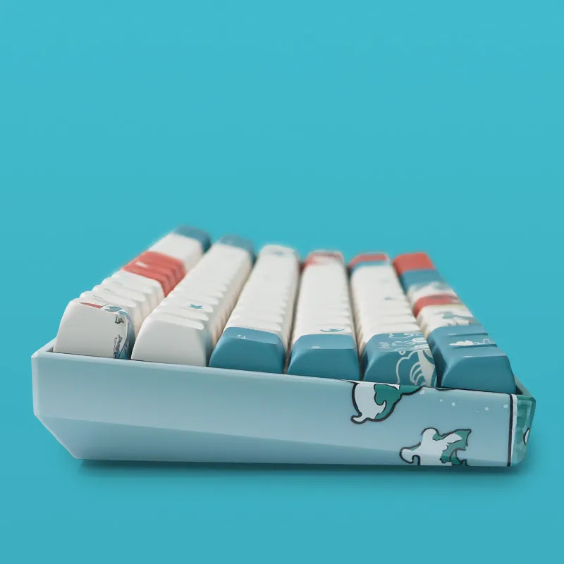 XVX M84 Coral Sea Themed 84 Keys Hot-Swappable Mechanical Keyboard