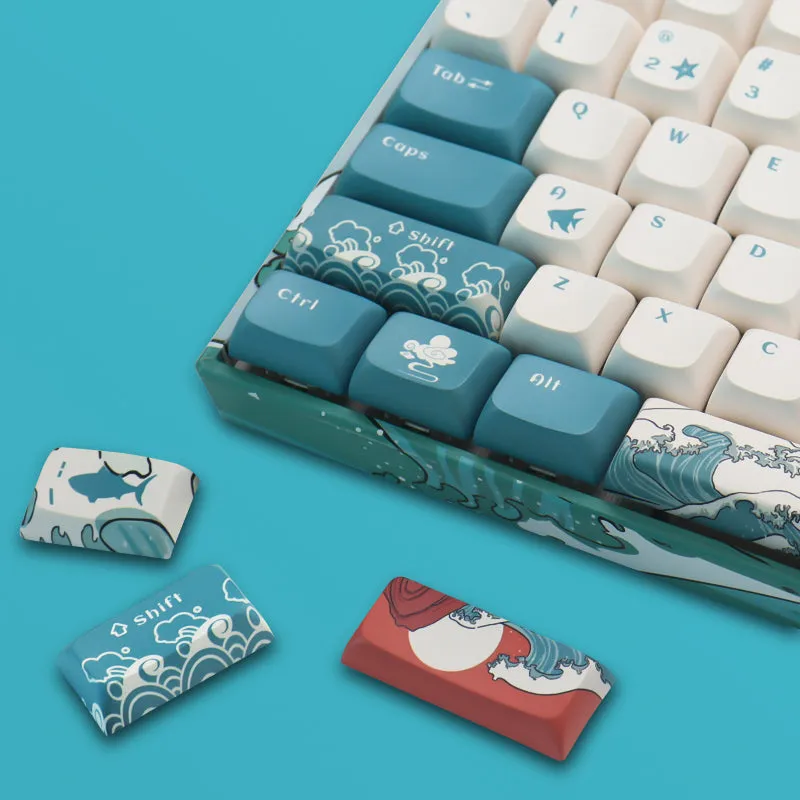 XVX M84 Coral Sea Themed 84 Keys Hot-Swappable Mechanical Keyboard